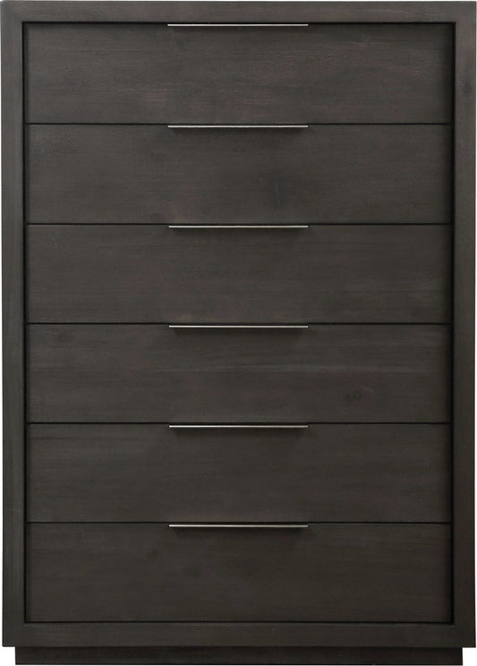 Modus Furniture - Oxford Six Drawer Chest in Basalt Grey (2024) - AZU584A view 2