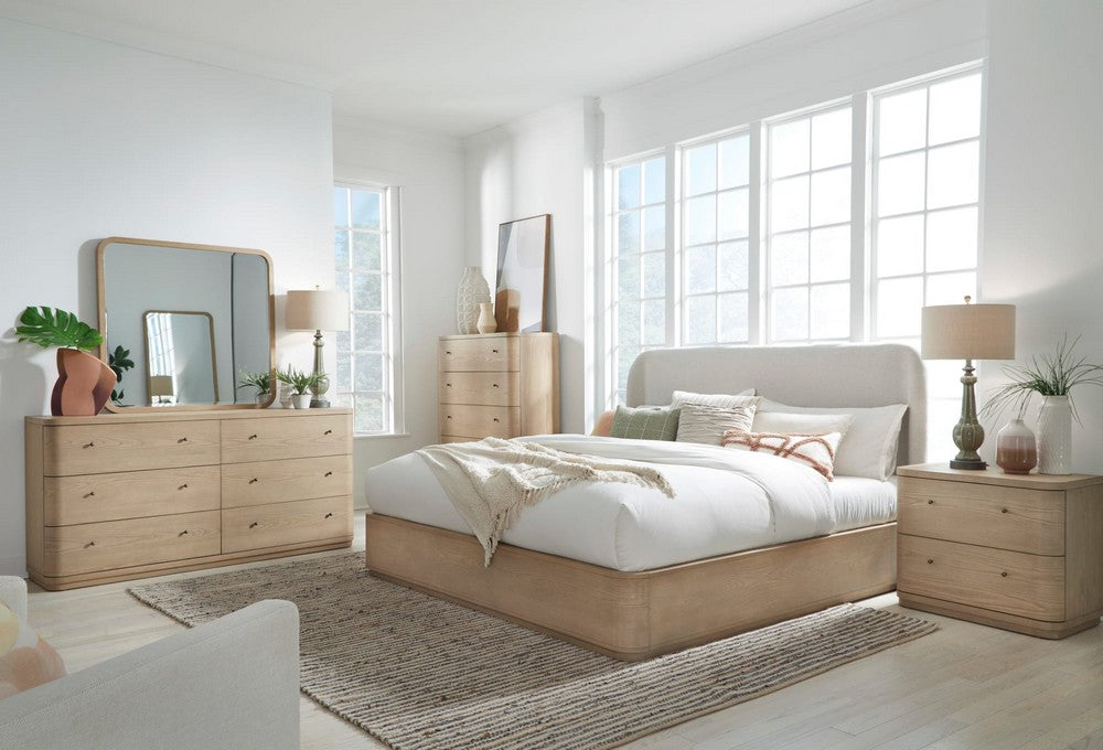 Modus Furniture - Penny Five Drawer White Ash Chest in Buff Cream - QXUL84 view 5