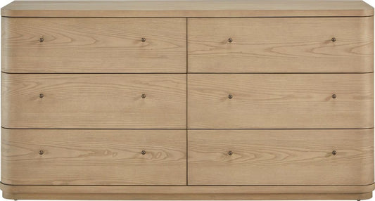Modus Furniture - Penny Six Drawer White Ash Dresser in Buff Cream - QXUL82 view 2