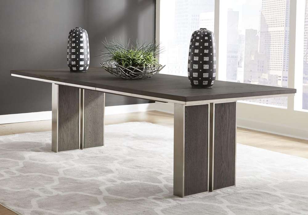 Modus Furniture - Plata Extension Dining Table in Thunder Grey - 6EL460 veiw 1