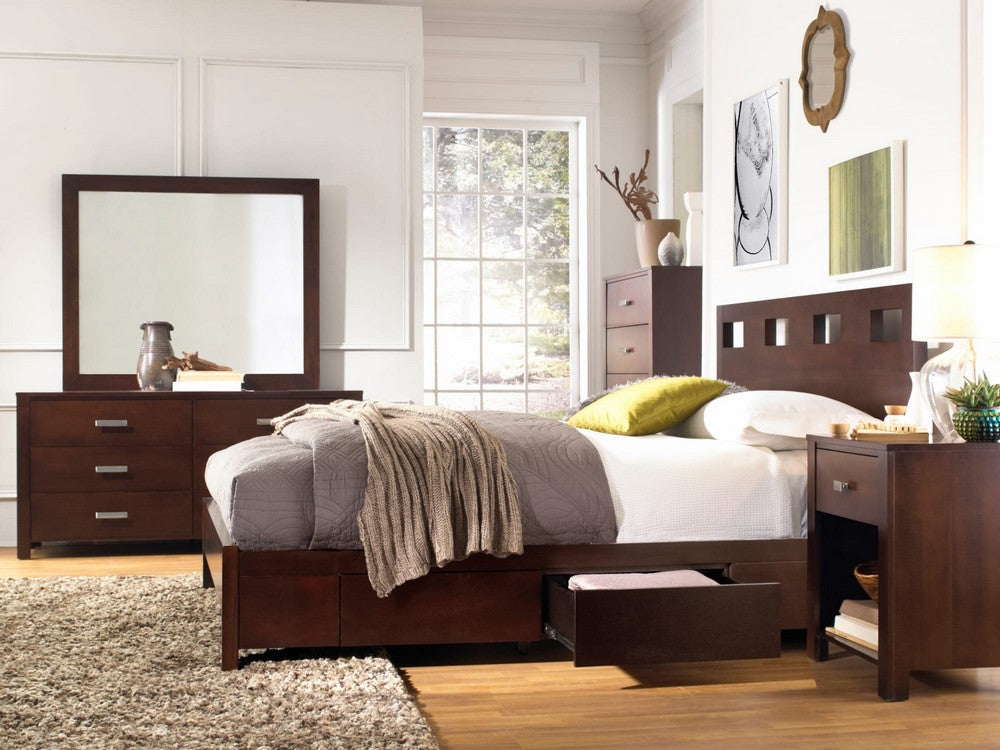 Modus Furniture - Riva Five Drawer Chest in Chocolate Brown (2024) - RV2684A view 5
