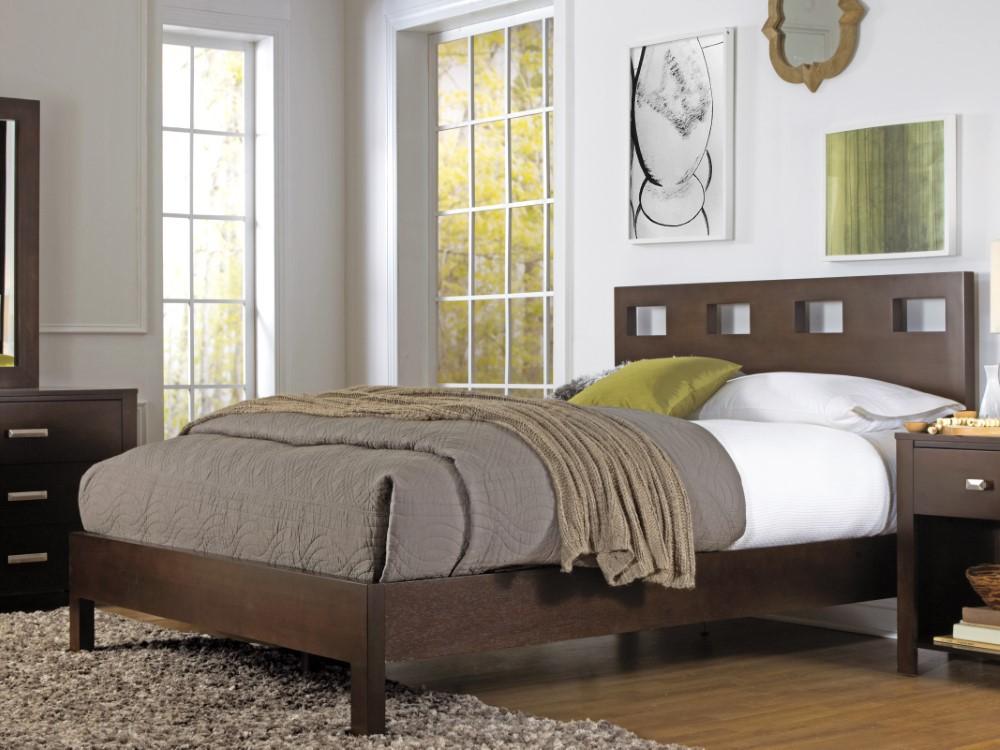Modus Furniture - Riva Full-size Platform Bed in Chocolate Brown - RV26F4 veiw 1