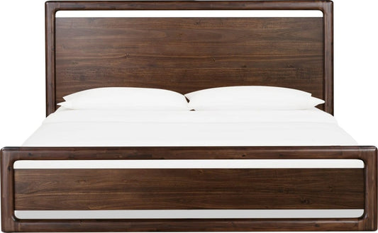 Modus Furniture - Sol Queen-size Acacia Wood Platform Bed in Brown Spice - NXLJH5 view 2