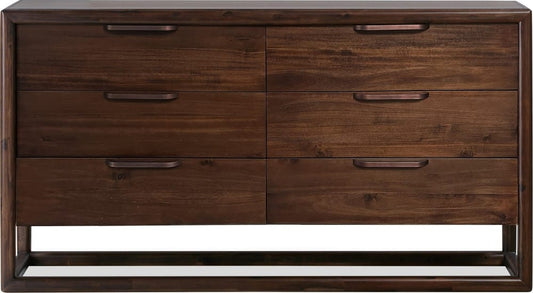Modus Furniture - Sol Six Drawer Acacia Wood Dresser in Brown Spice - NXLJ82 view 2