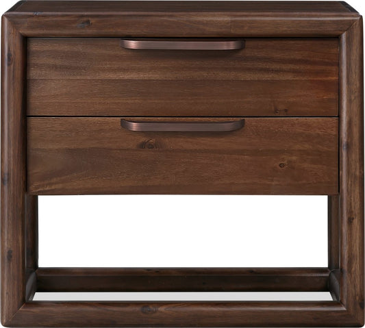 Modus Furniture - Sol Two Drawer USB-Charging Nightstand in Brown Spice - NXLJ81 view 2