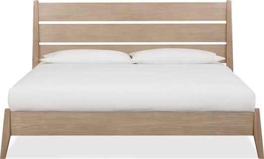 Modus Furniture - Sumire Queen-size Slatted Ash Wood Platform Bed in Ginger - QETWH5 view 2