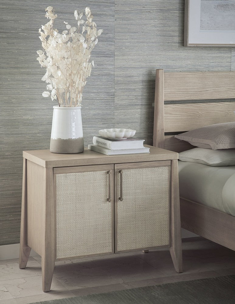 Modus Furniture - Sumire Two Door Ash Wood Bachelor Chest in Ginger and Natural Cane - QETW86 view 6
