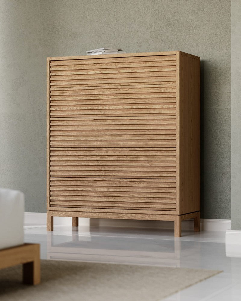Modus Furniture - Tanner Five Drawer Ash Wood Chest in Flaxen - QPUD84 view 7