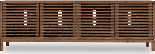 Modus Furniture - Tanner Four Door Solid Ash Media Console in Roux - QPUA26 view 2