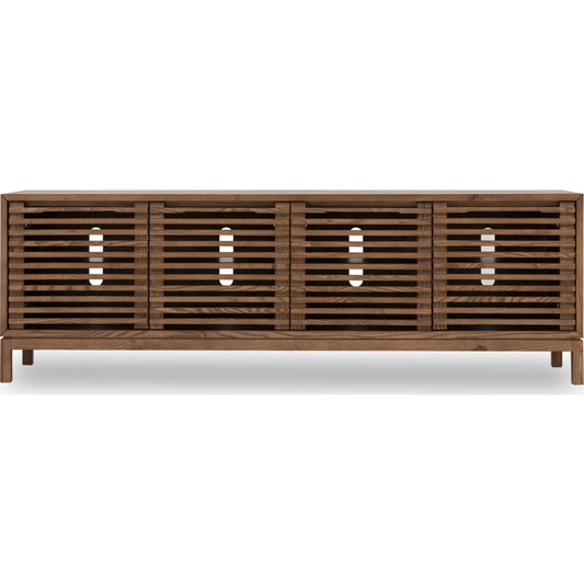 Modus Furniture - Tanner Four Door Solid Ash Media Console in Roux - QPUA26 view 2