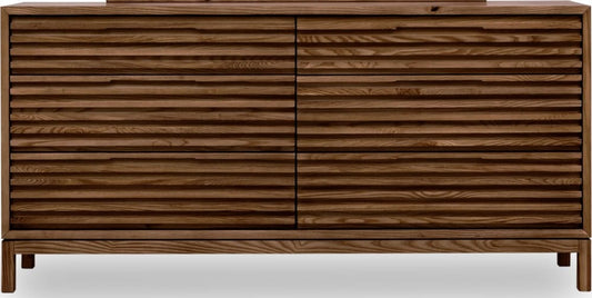 Modus Furniture - Tanner Six Drawer Ash Wood Dresser in Roux - QPUA82 view 2