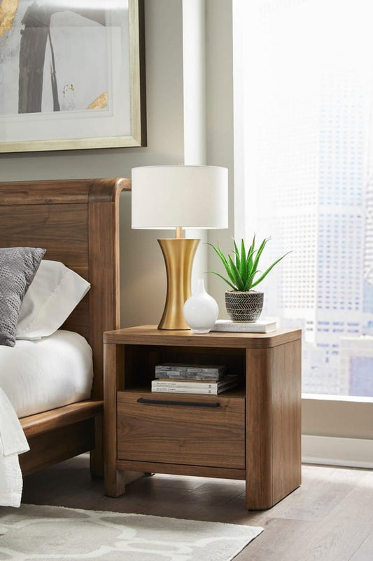 Modus Furniture - Totes One Drawer Nightstand in English Walnut - RXVK81 view 11