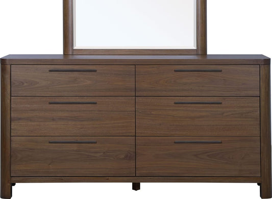 Modus Furniture - Totes Six Drawer Dresser in English Walnut - RXVK82 view 2
