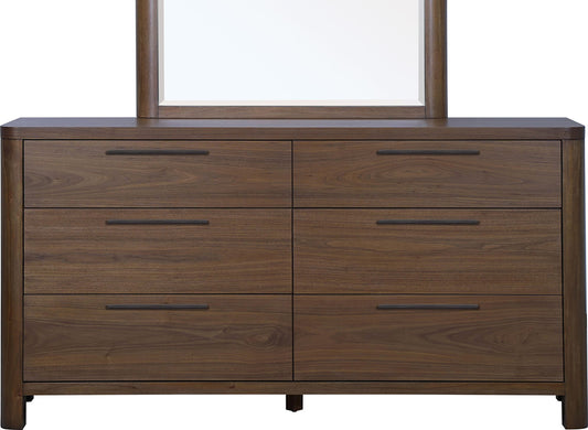 Modus Furniture - Totes Six Drawer Dresser in English Walnut - RXVK82 view 2