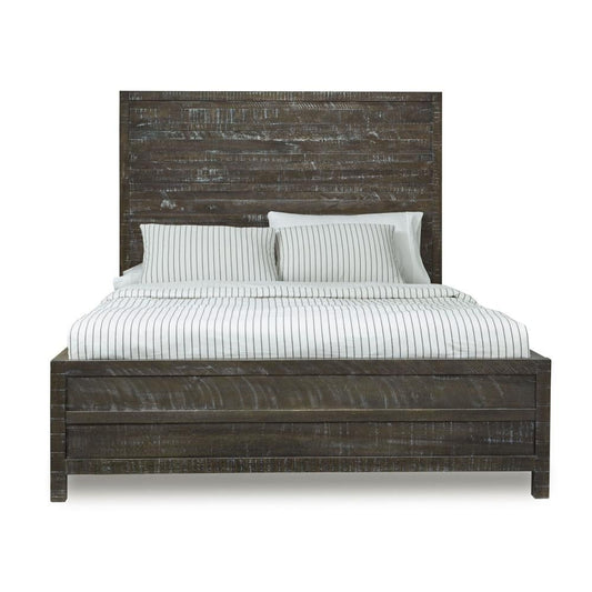 Modus Furniture - Townsend California King-Size Solid Wood Low-Profile Bed in Gunmetal - 8TR9B6 veiw 2