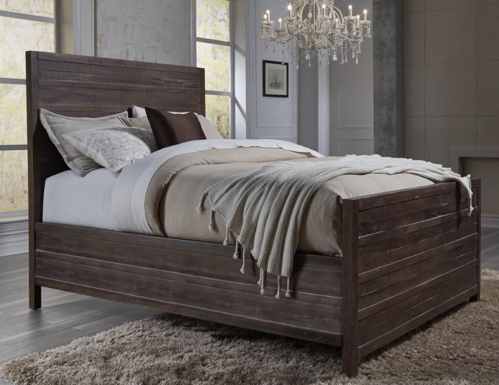 Modus Furniture - Townsend King-size Solid Wood Panel Bed in Java - 8T06L7 veiw 1