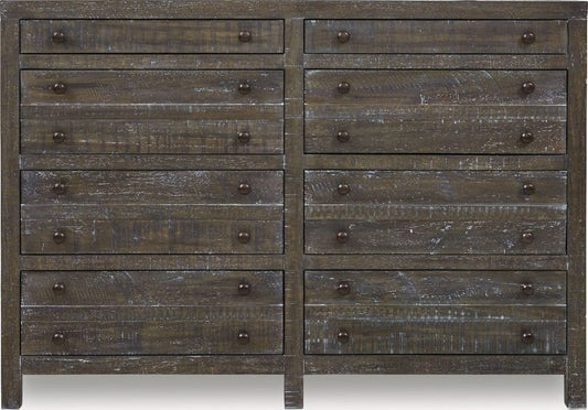 Modus Furniture - Townsend Solid Wood Eight Drawer Dresser in Gunmetal (2024) - 8TR982A view 2