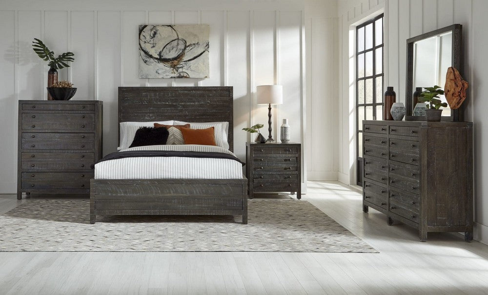 Modus Furniture - Townsend Solid Wood Five Drawer Chest in Gunmetal (2024) - 8TR984A view 4