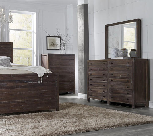Modus Furniture - Townsend Solid Wood Mirror in Java - 8T0683 veiw 2