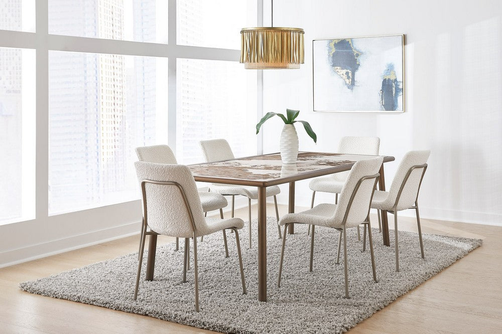 Modus Furniture - Tulum Stone Top Dining Table with Bronze Metal Base - PWSW61 view 7