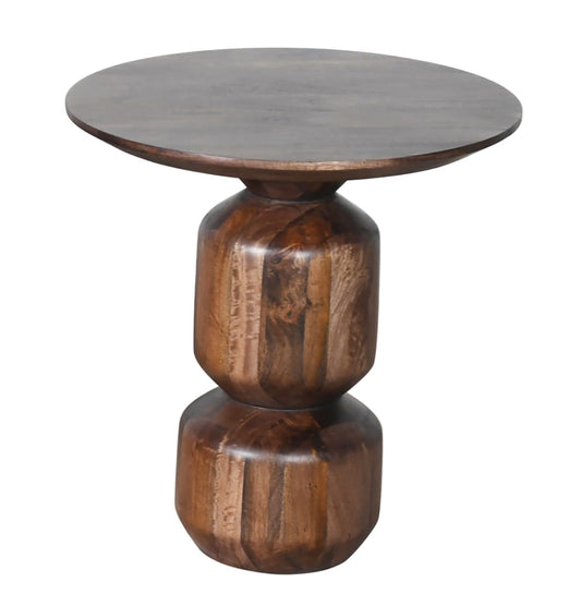 Modus Furniture - Virton Solid Wood Round End Table in Smoked Brown - PMRR22 view 2