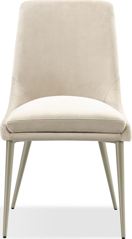 Modus Furniture - Winston Upholstered Metal Leg Dining Chair in Cream and Champagne - FMKR63_1 view 2