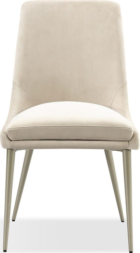 Modus Furniture - Winston Upholstered Metal Leg Dining Chair in Cream and Champagne Set of 2 - FMKR63_2 view 2