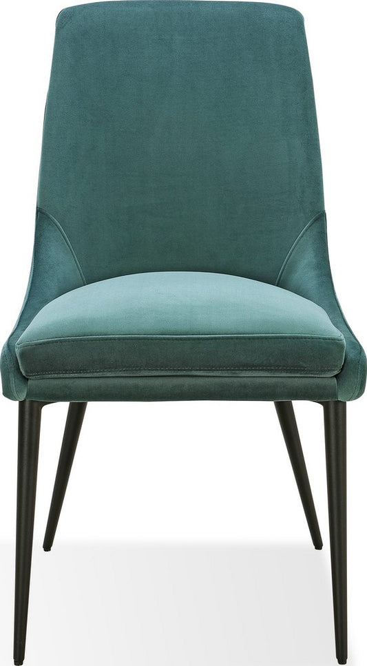 Modus Furniture - Winston Upholstered Metal Leg Dining Chair in Smoked Green and Black - FMBF63G_1 view 2