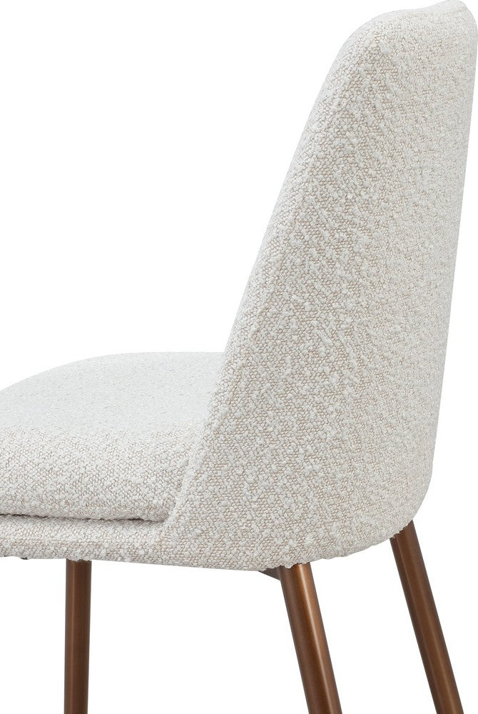 Modus Furniture - Wyatt Upholstered Bar Stool in Ricotta Boucle and Bronze Metal - PWTA75FMY_1 view 5