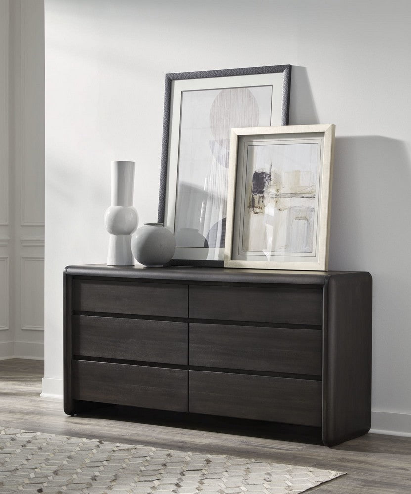 Modus Furniture - Xolani Six Drawer Acacia Wood Dresser in Jaguar - TTXT82 view 11