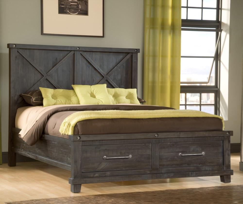 Modus Furniture - Yosemite Full-size Solid Wood Footboard Storage Bed in Cafe - 7YC9D4 veiw 1