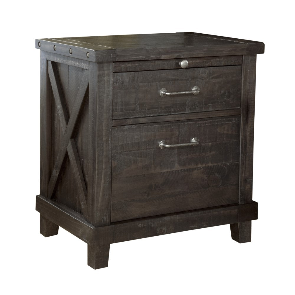 Modus Furniture - Yosemite Solid Wood Nightstand in Cafe veiw 8