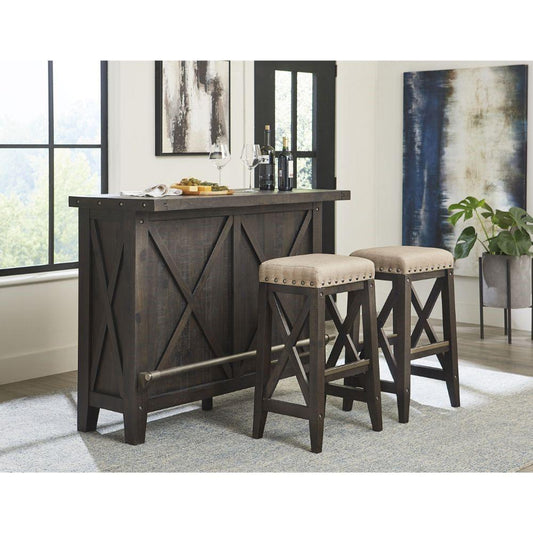 Modus Furniture - Yosemite Solid Wood Upholstered Bar Stool in Cafe - 7YC968U veiw 2