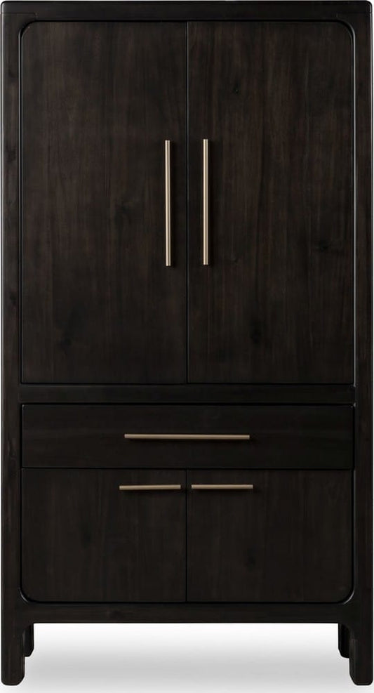 Modus Furniture - Zamba Four Door One Drawer Acacia Bar Cabinet in Jaguar - UKXT79 view 2