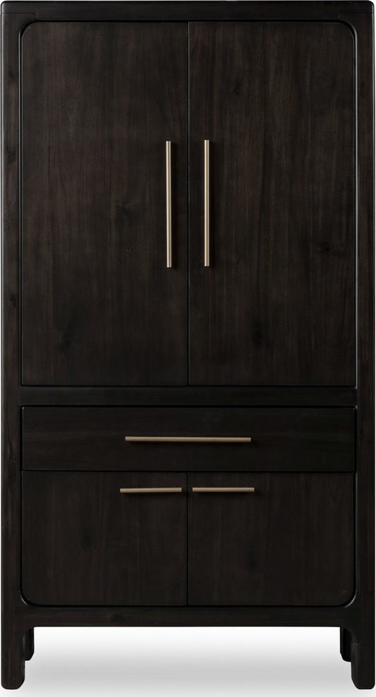 Modus Furniture - Zamba Four Door One Drawer Acacia Bar Cabinet in Jaguar - UKXT79 view 2