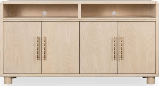 Modus Furniture - Zinnia Four Door Two Shelf Sideboard in White Sand - RSTP78 view 2