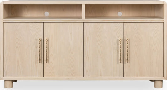 Modus Furniture - Zinnia Four Door Two Shelf Sideboard in White Sand - RSTP78 view 2