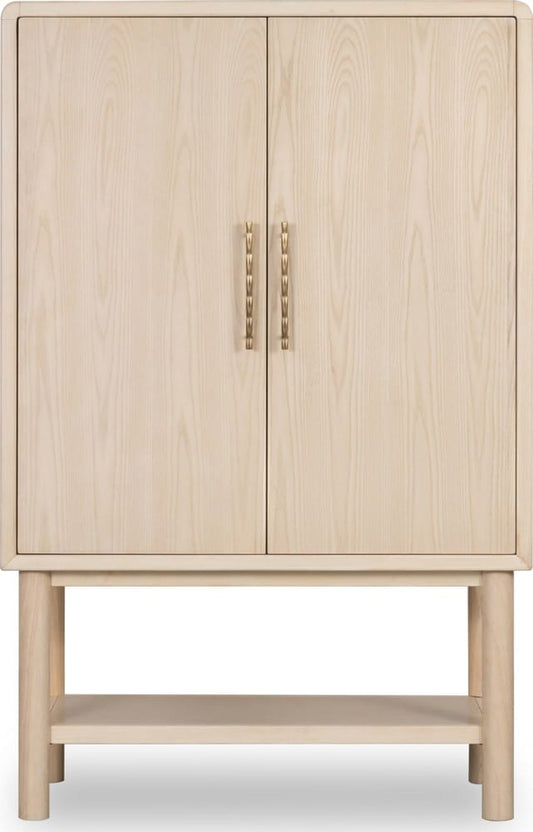 Modus Furniture - Zinnia Two Door Ash Wood Bar Cabinet in White Sand - RSTP80 view 2