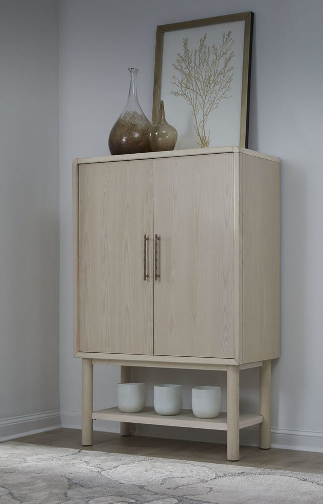 Modus Furniture - Zinnia Two Door Ash Wood Bar Cabinet in White Sand - RSTP80 view 9