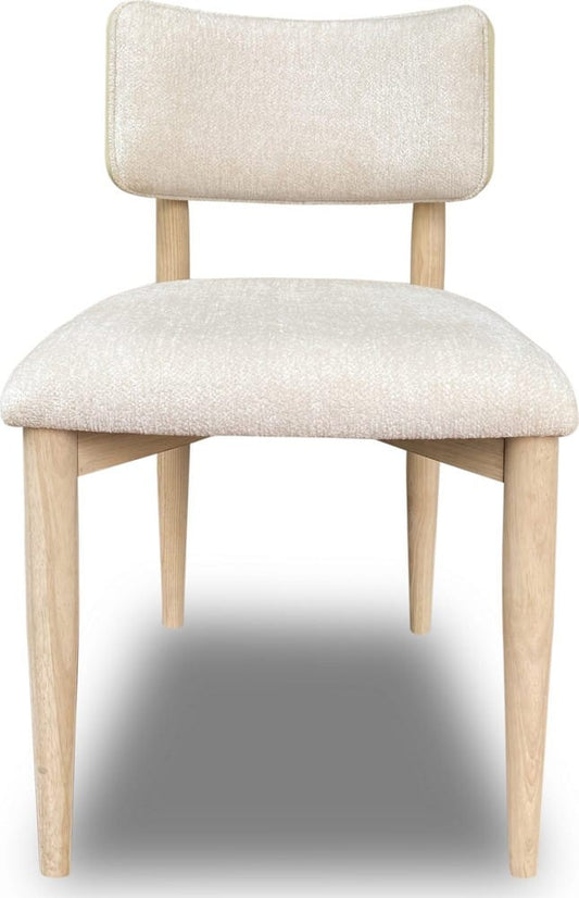 Modus Furniture - Zinnia Wood Back Dining Chair in White Sand and Dune Chenille Set of 2 - RSTP63_2 view 2