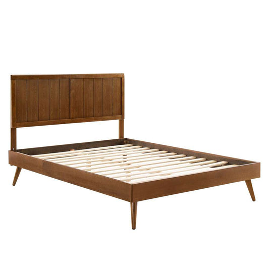 Modway - Alana Full Wood Platform Bed With Splayed Legs - MOD-6619-WAL veiw 2