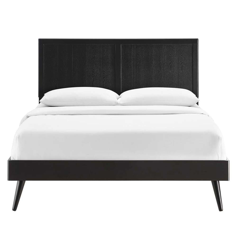 Modway - Alana Queen Wood Platform Bed With Splayed Legs - MOD-6379-BLK veiw 3