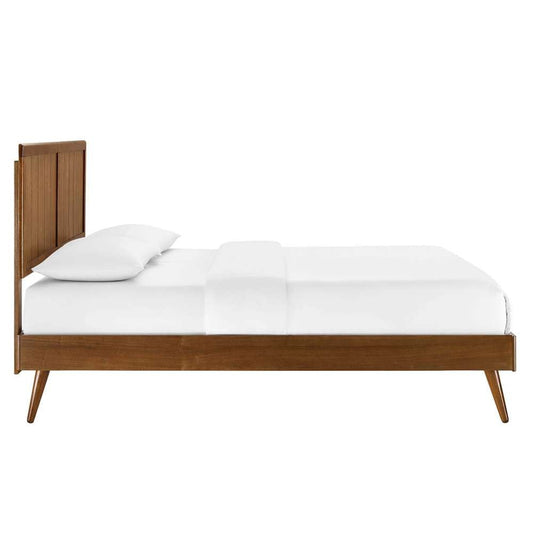 Modway - Alana Queen Wood Platform Bed With Splayed Legs - MOD-6379-WAL veiw 2