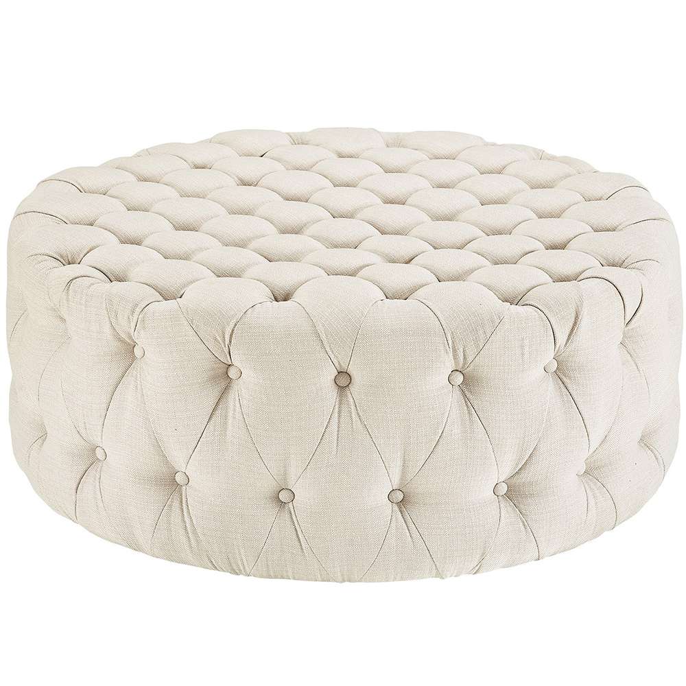 Modway - Amour Upholstered Fabric Ottoman - EEI-2225-BEI veiw 1