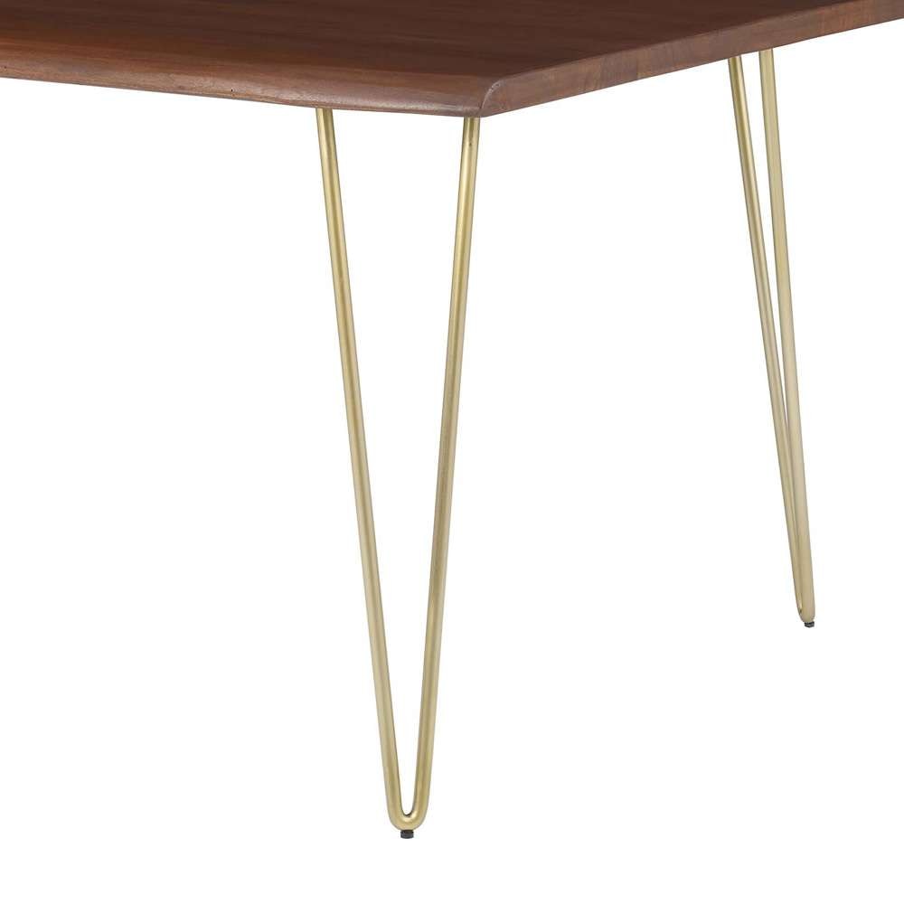 Modway - Ardor 60in Live Edge Acacia Wood Acacia Wood Dining Table in Gold Walnut - EEI-6059-GLD-WAL veiw 4