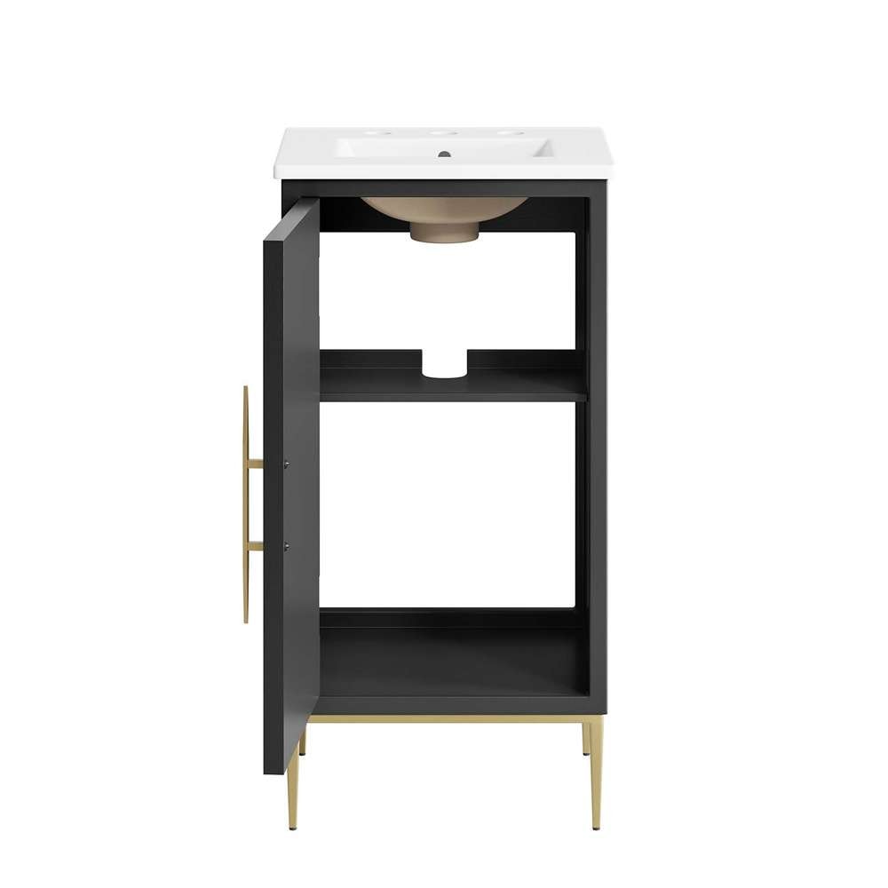 Modway - Awaken 18in Bathroom Vanity - EEI-6285-WHI-BLK veiw 6