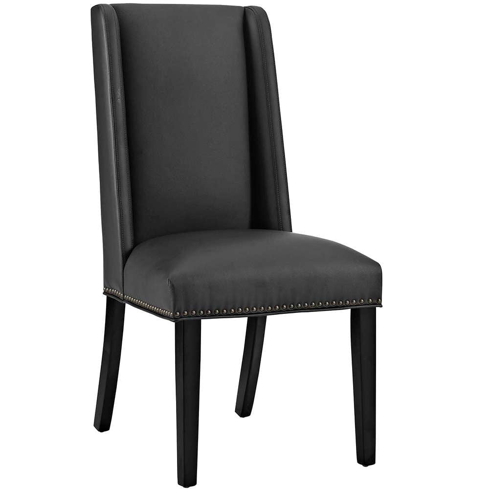 Modway - Baron Vegan Leather Dining Chair - EEI-2232-BLK veiw 1