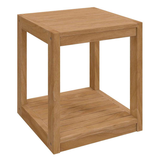 Modway - Carlsbad Teak Wood Outdoor Patio Side Table - EEI-5607-NAT veiw 2