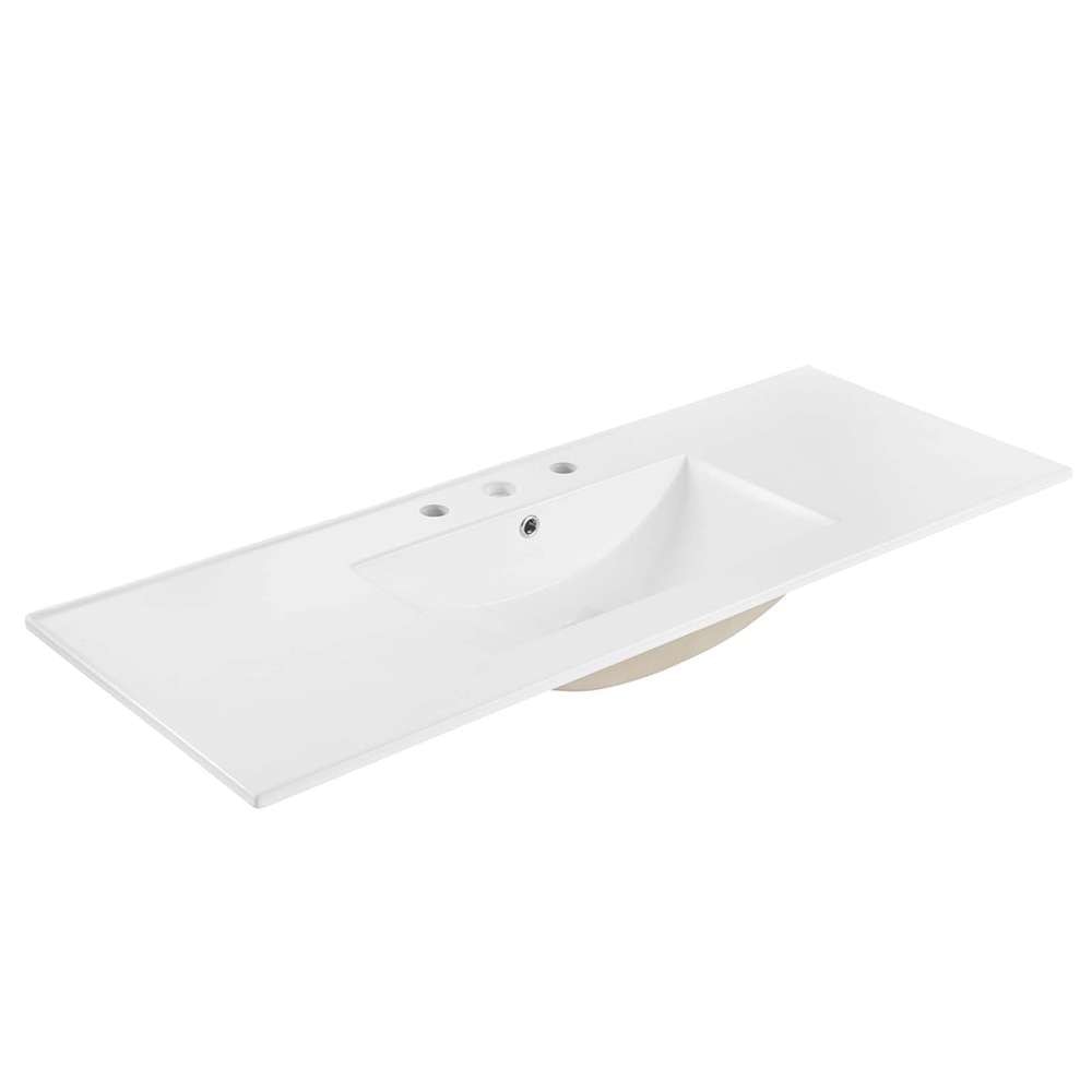 Modway - Cayman 48in Single Basin Bathroom Sink - EEI-4375-WHI veiw 1