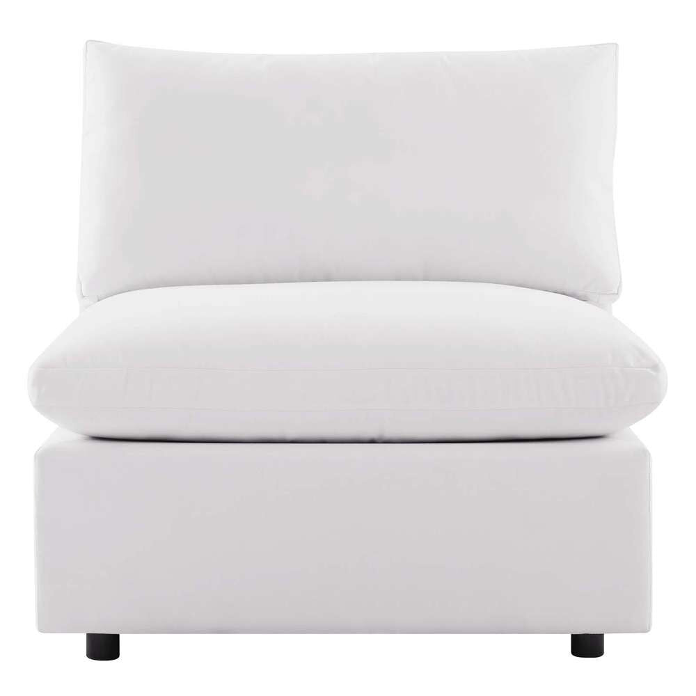 Modway - Commix Overstuffed Outdoor Patio Armless Chair - EEI-4902-WHI veiw 6